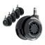 LiberNovo 2.95" Dual Rubber Chair Wheels - Effortless Glide for Carpet & Hardwood Floors
