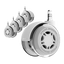 LiberNovo 2.95" Dual Rubber Chair Wheels - Effortless Glide for Carpet & Hardwood Floors
