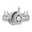 LiberNovo 2.95" Dual Rubber Chair Wheels - Effortless Glide for Carpet & Hardwood Floors
