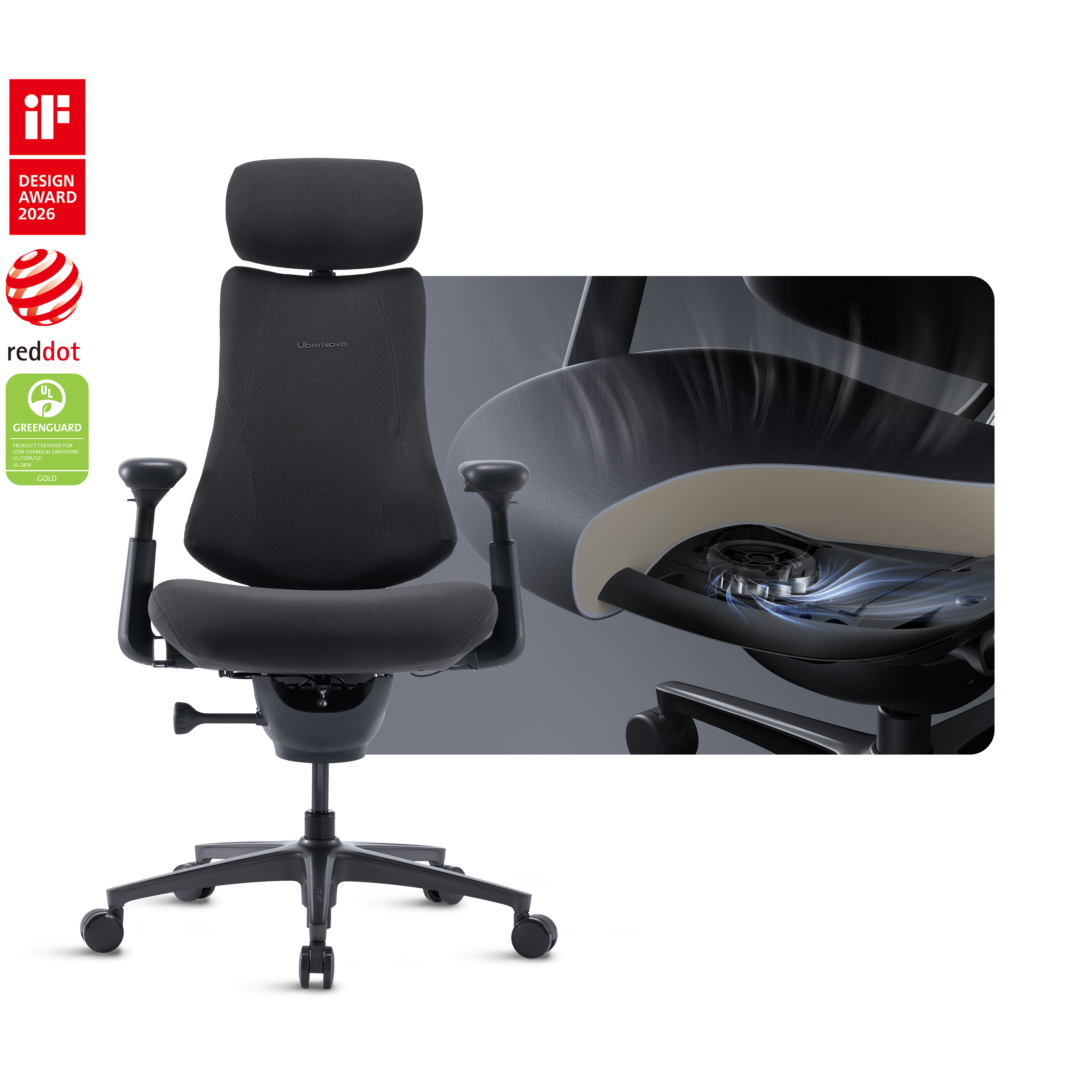 LiberNovo CA LiberNovo Omni Pro Dynamic Ergonomic Chair