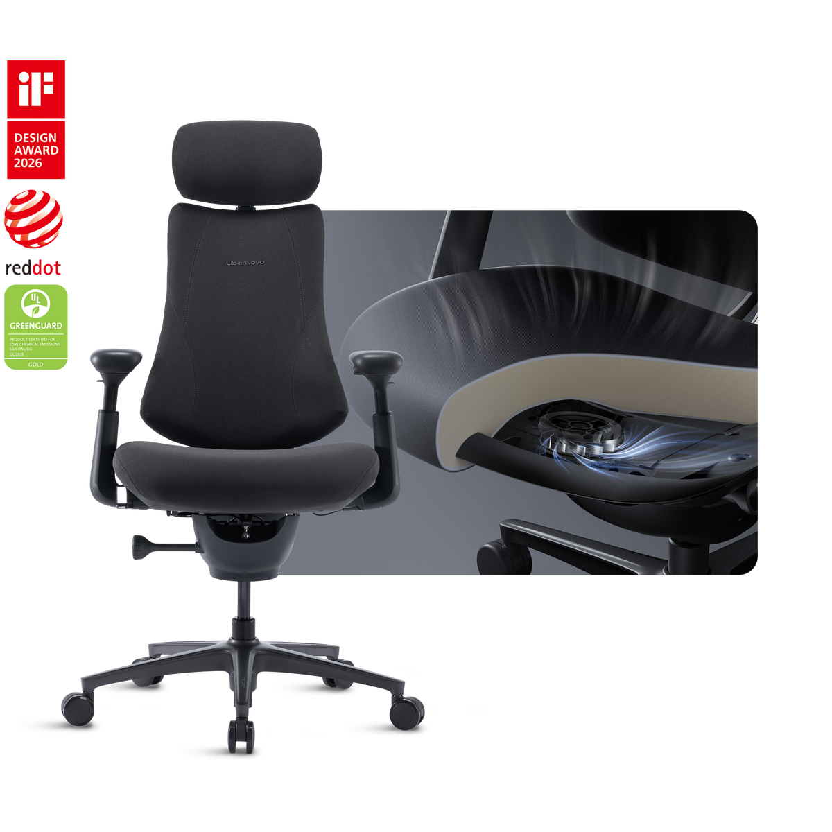 LiberNovo Omni Pro Dynamic Ergonomic Chair

